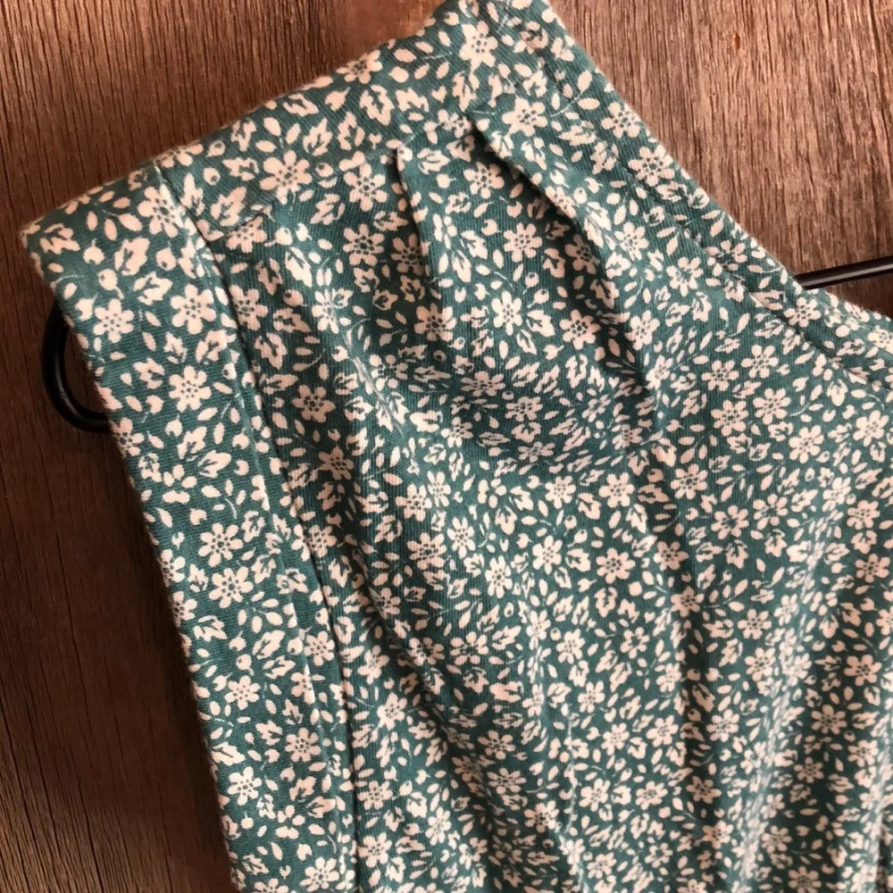 Gap Green Floral Babydoll Dress Large 10 Girls